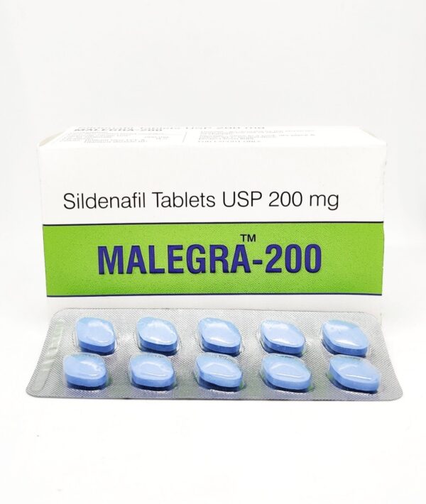 Malegra 200 mg Sildenafil Citrate tablets