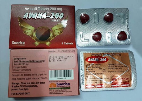 Avana 200 mg Avanafil Tablets - Image 2